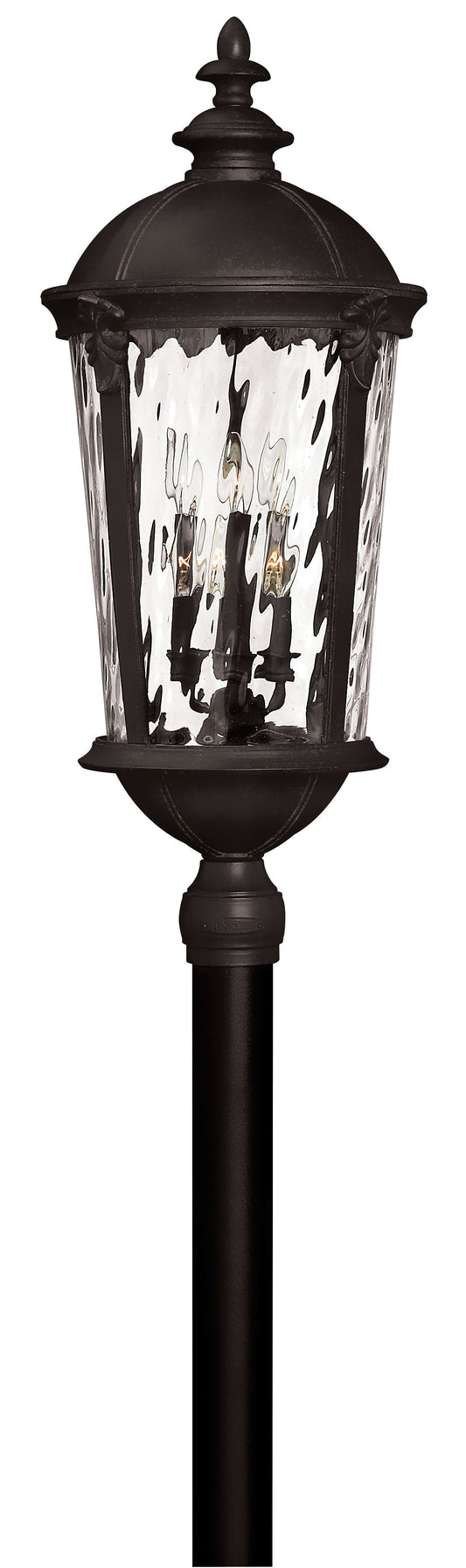 Windsor Extra Large Post Top or Pier Mount Lantern In Black Finish