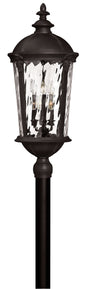 Windsor Extra Large Post Top or Pier Mount Lantern In Black Finish