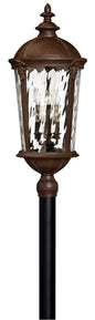 Windsor Extra Large Post Top or Pier Mount Lantern In Dark Bronze Finish