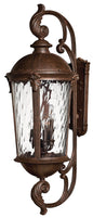 Windsor Double XL Wall Mount Lantern In Dark Bronze Finish