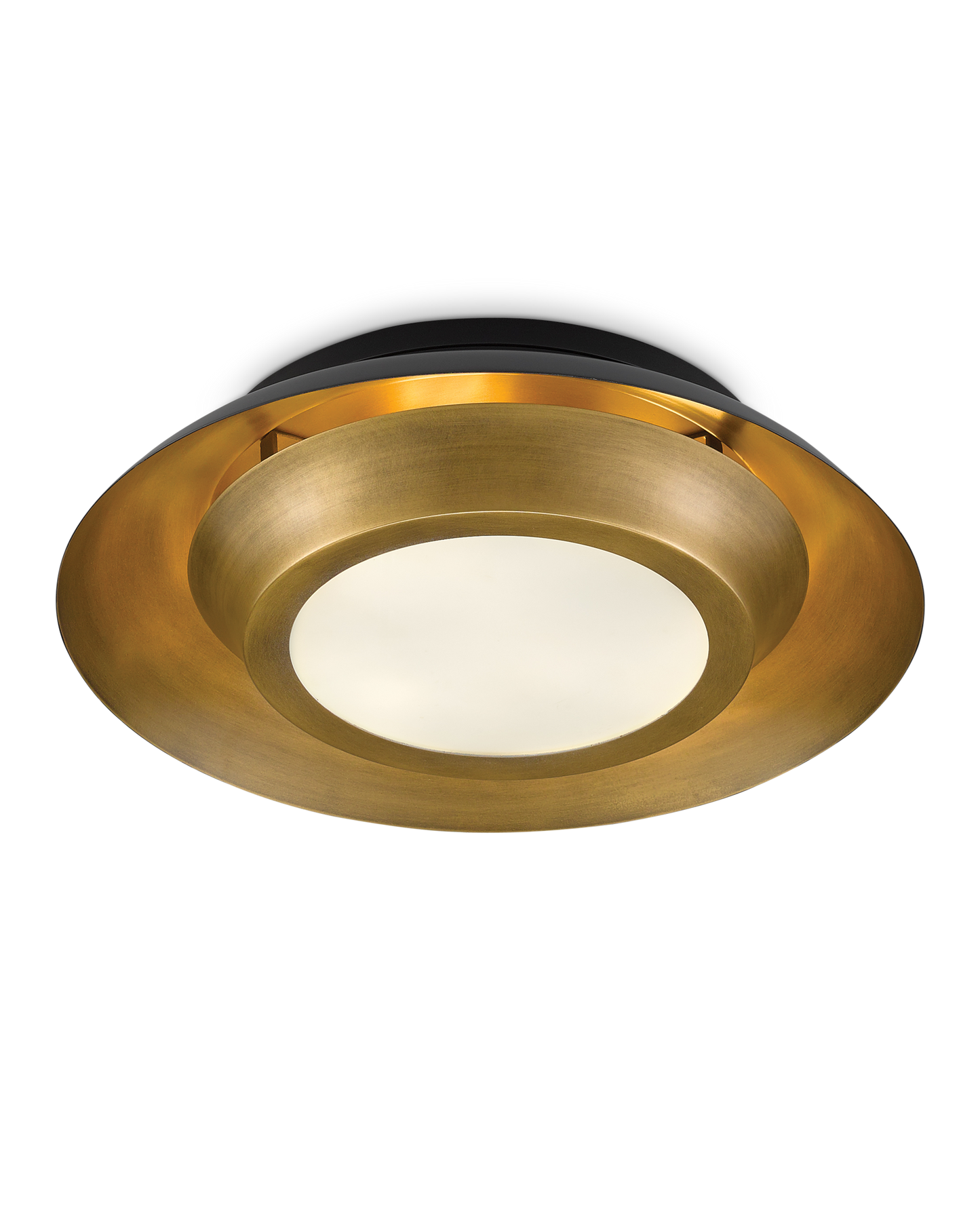 Metaphor Black & Brass Flush Mount