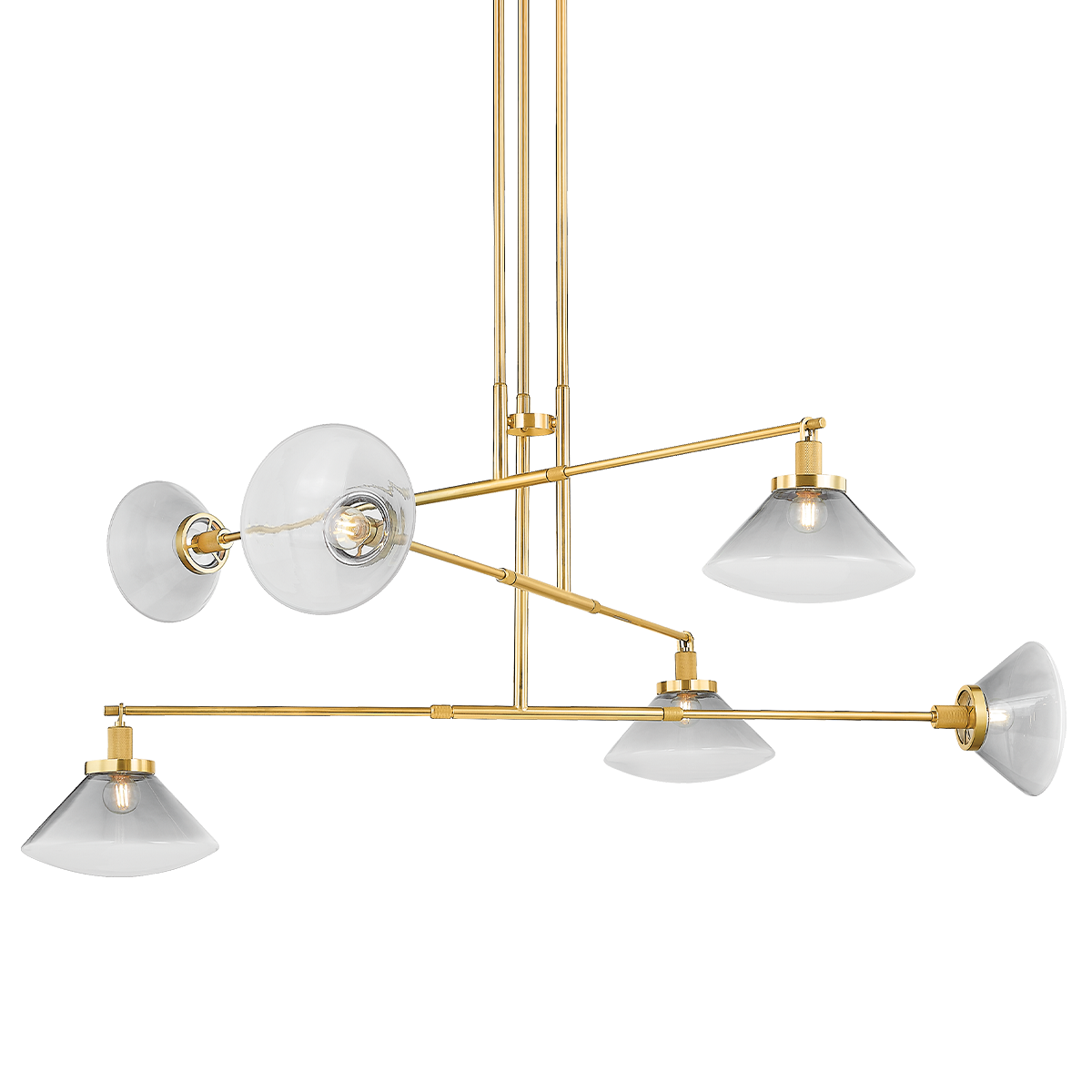 MENDON CHANDELIER with AGED BRASS Finish