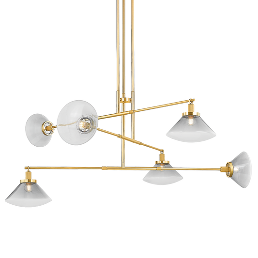MENDON CHANDELIER with AGED BRASS Finish