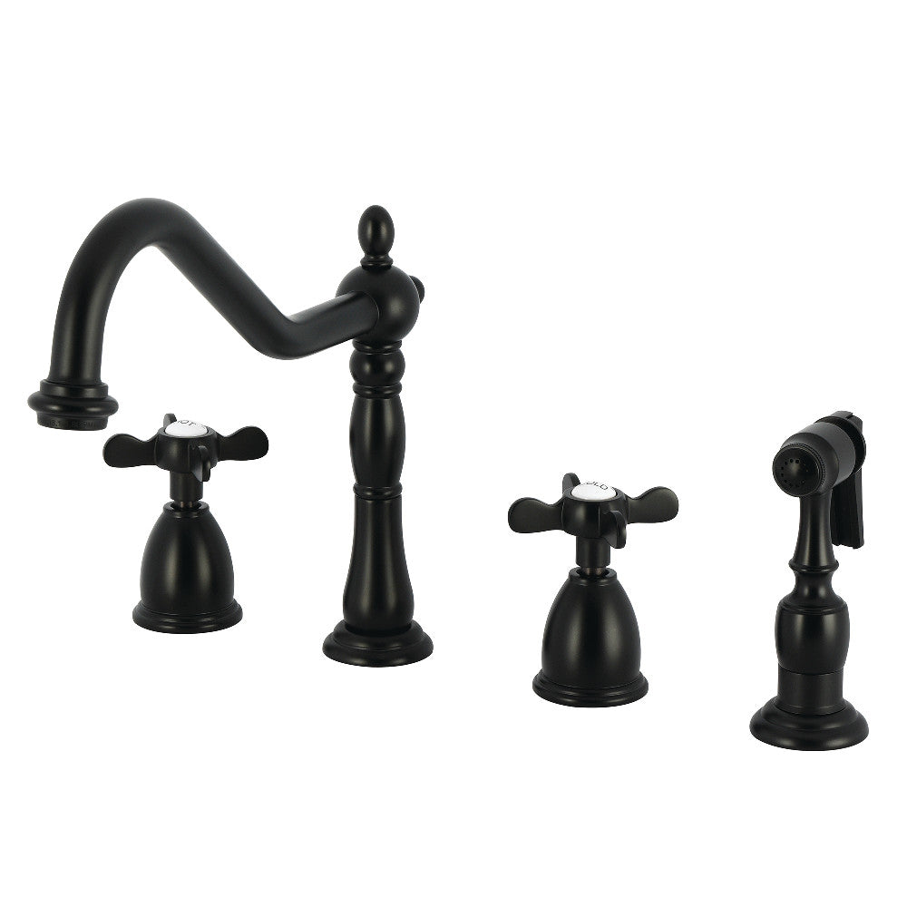 Essex Widespread Kitchen Faucet in Matte Black