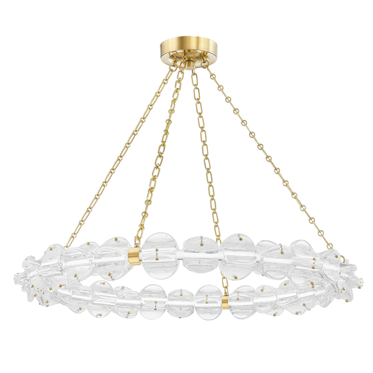 Lindley Chandelier with Aged Brass Finish