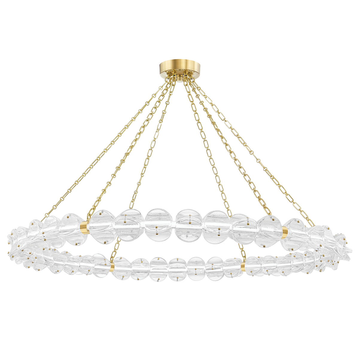 Lindley Chandelier with Aged Brass Finish