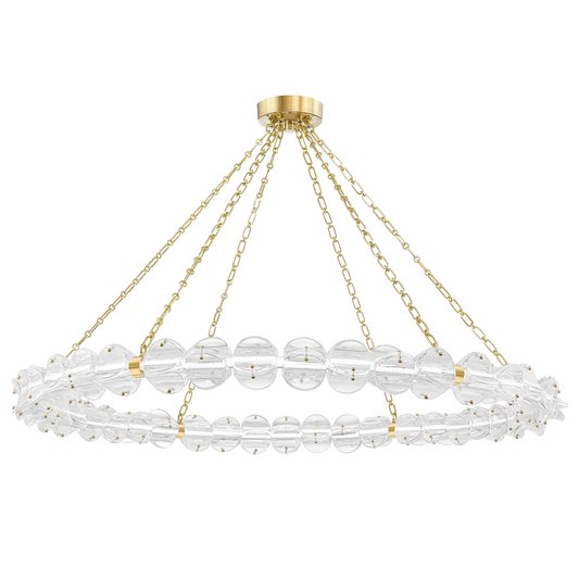 Lindley Chandelier with Aged Brass Finish