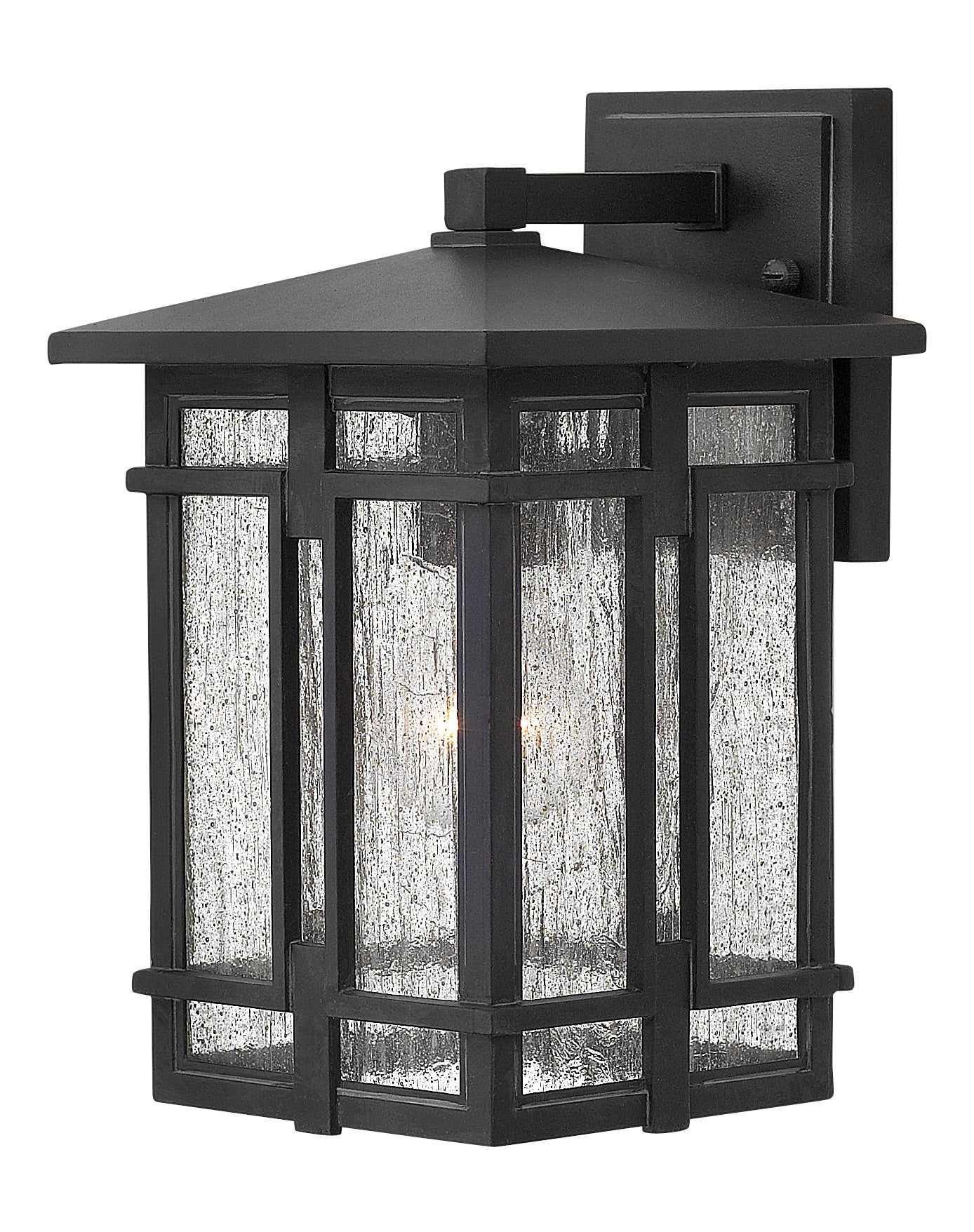 Tucker Small Wall Mount Lantern In Black Finish