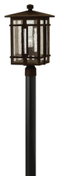 Tucker Medium Post Top or Pier Mount Lantern In Light Bronze Finish