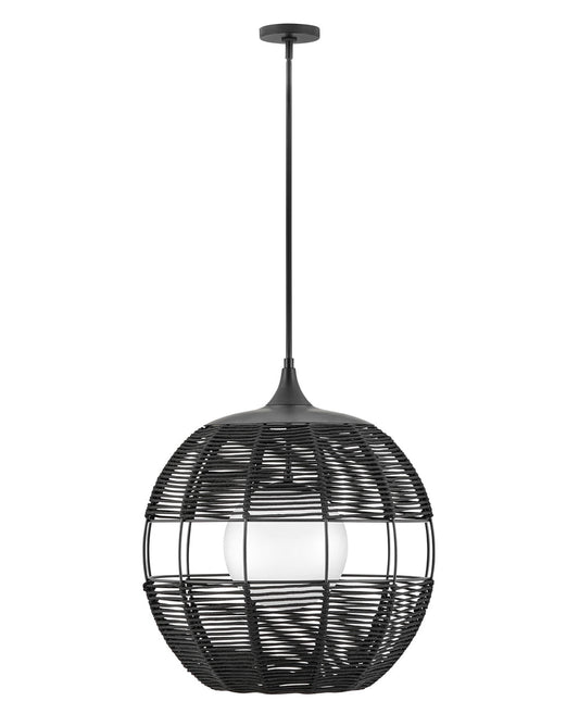 Maddox Medium Orb Chandelier In Black Finish