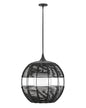 Maddox Medium Orb Chandelier In Black Finish