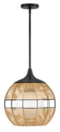 Maddox Medium Orb Pendant In Black Finish