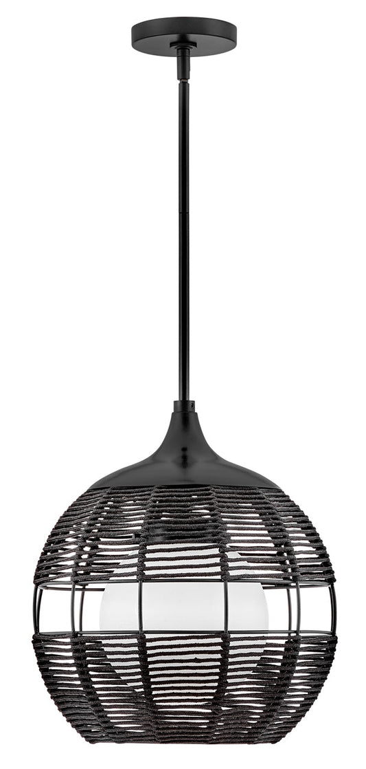 Maddox Medium Orb Pendant In Black Finish