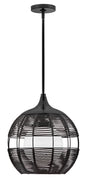 Maddox Medium Orb Pendant In Black Finish