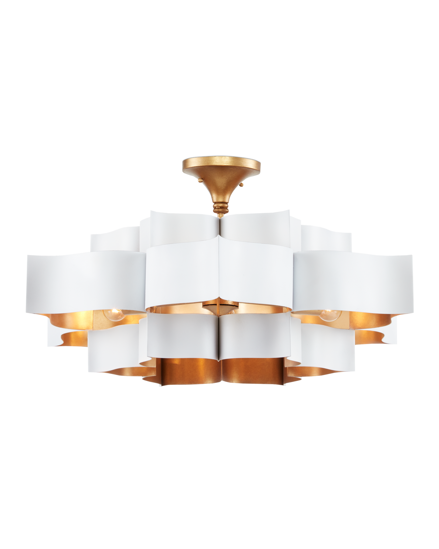 Grand Lotus Large White Chandelier