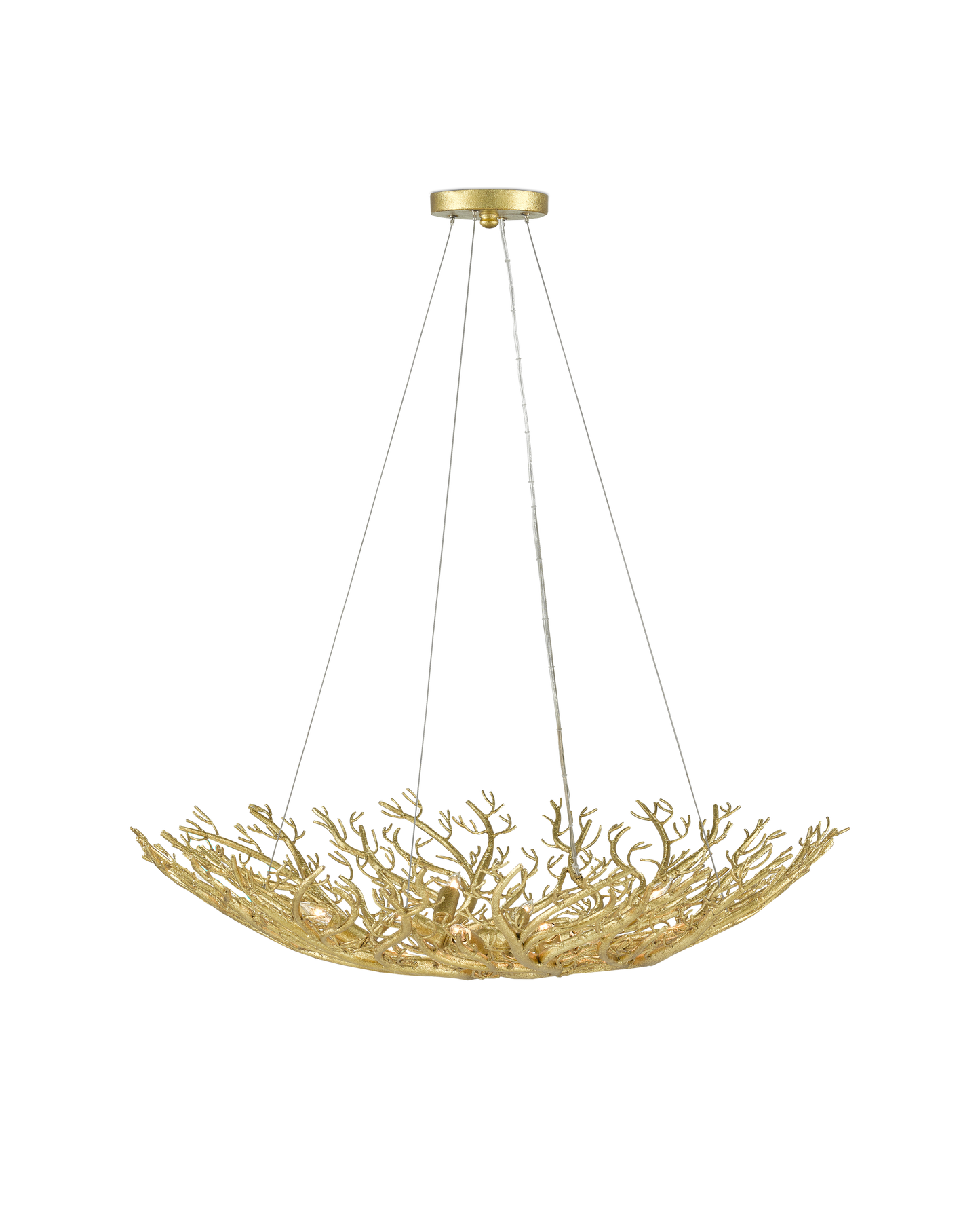 Sea Fan Gold Bowl Chandelier