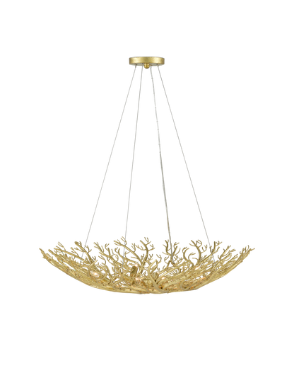 Sea Fan Gold Bowl Chandelier