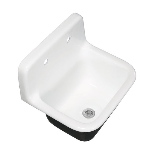 Petra Galley 22.0625 Inch Wall Mount Kitchen Sink in White