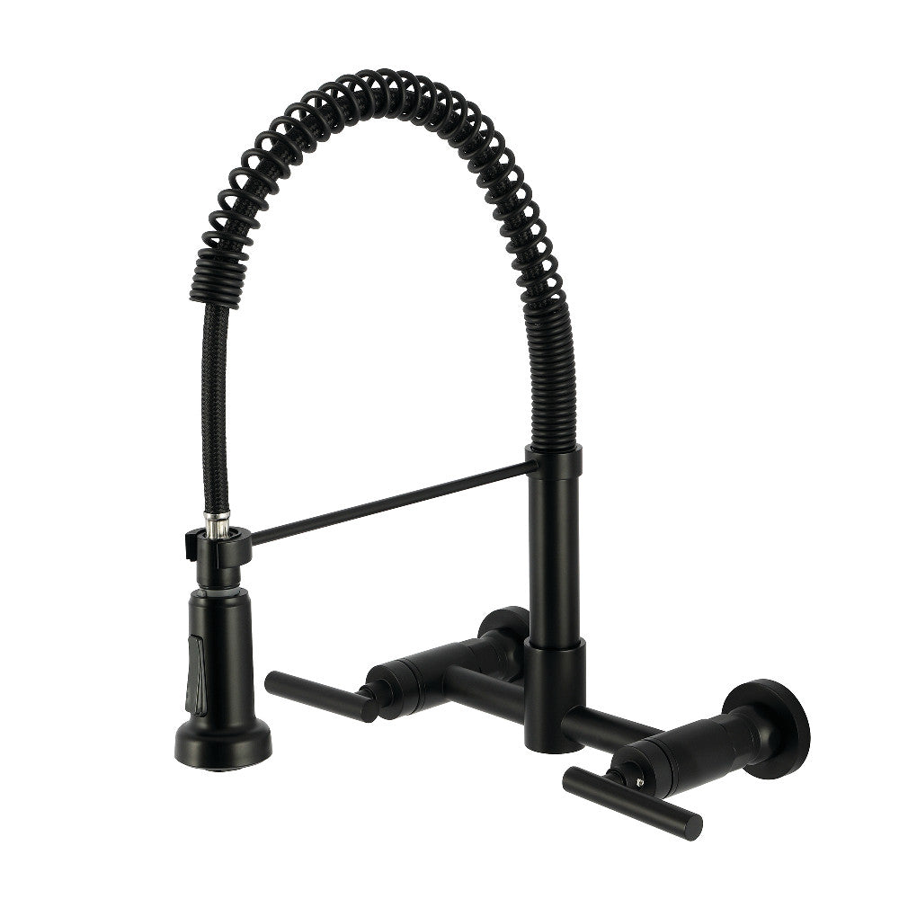 Manhattan Pre-Rinse Kitchen Faucet in Matte Black
