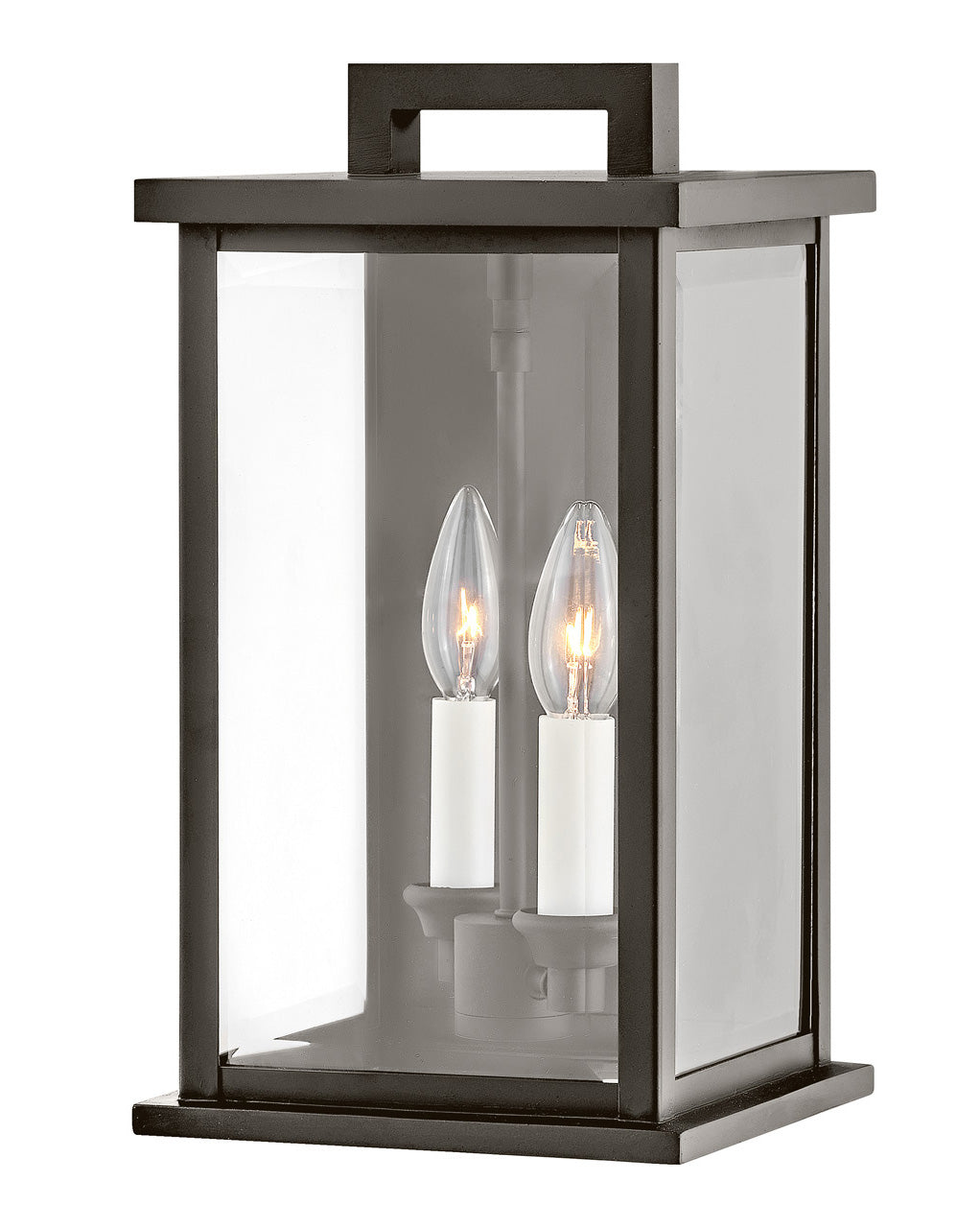 Weymouth Medium Wall Mount Lantern In Light Bronze Finish