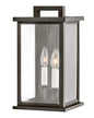 Weymouth Medium Wall Mount Lantern In Light Bronze Finish