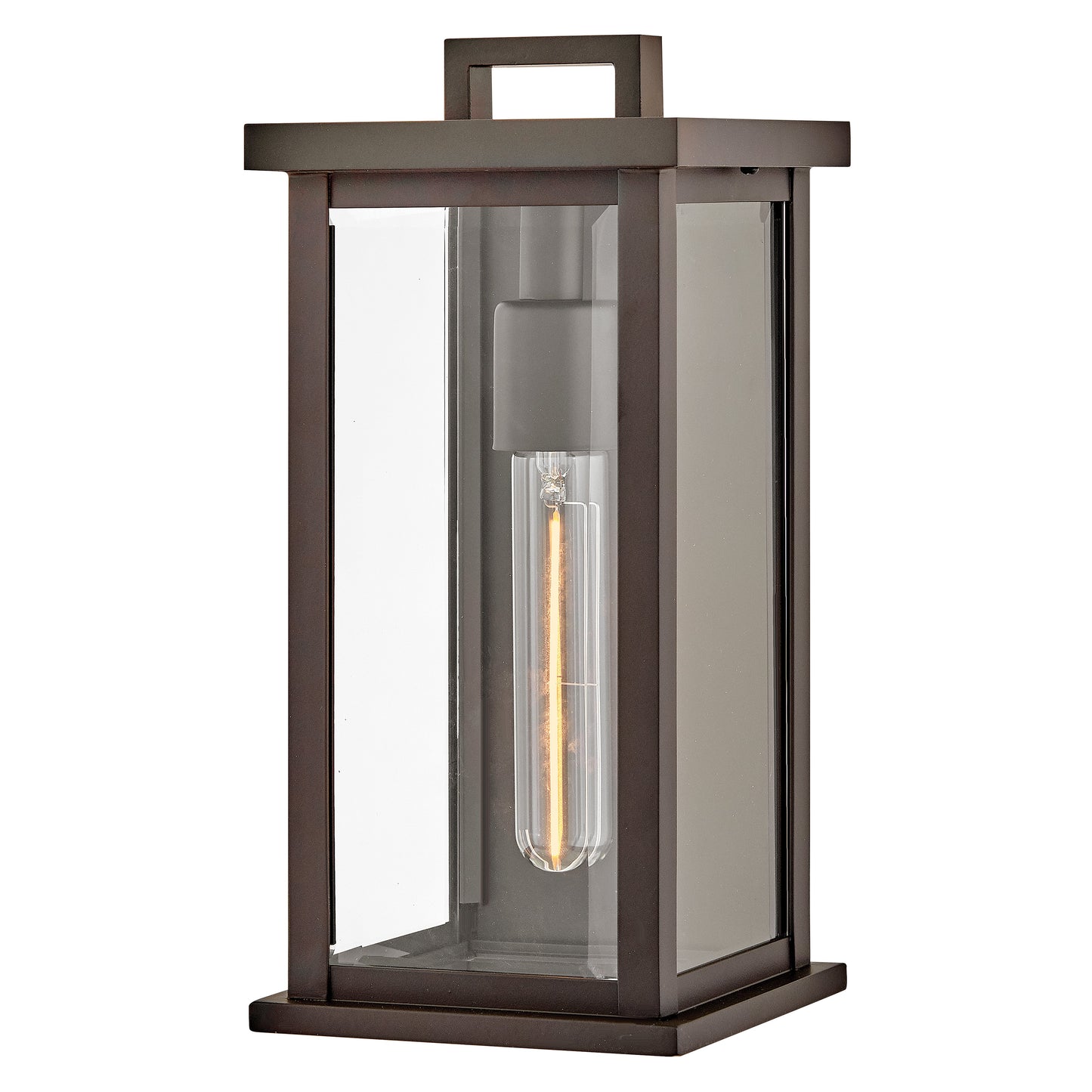 Weymouth Small Wall Mount Lantern In Light Bronze Finish