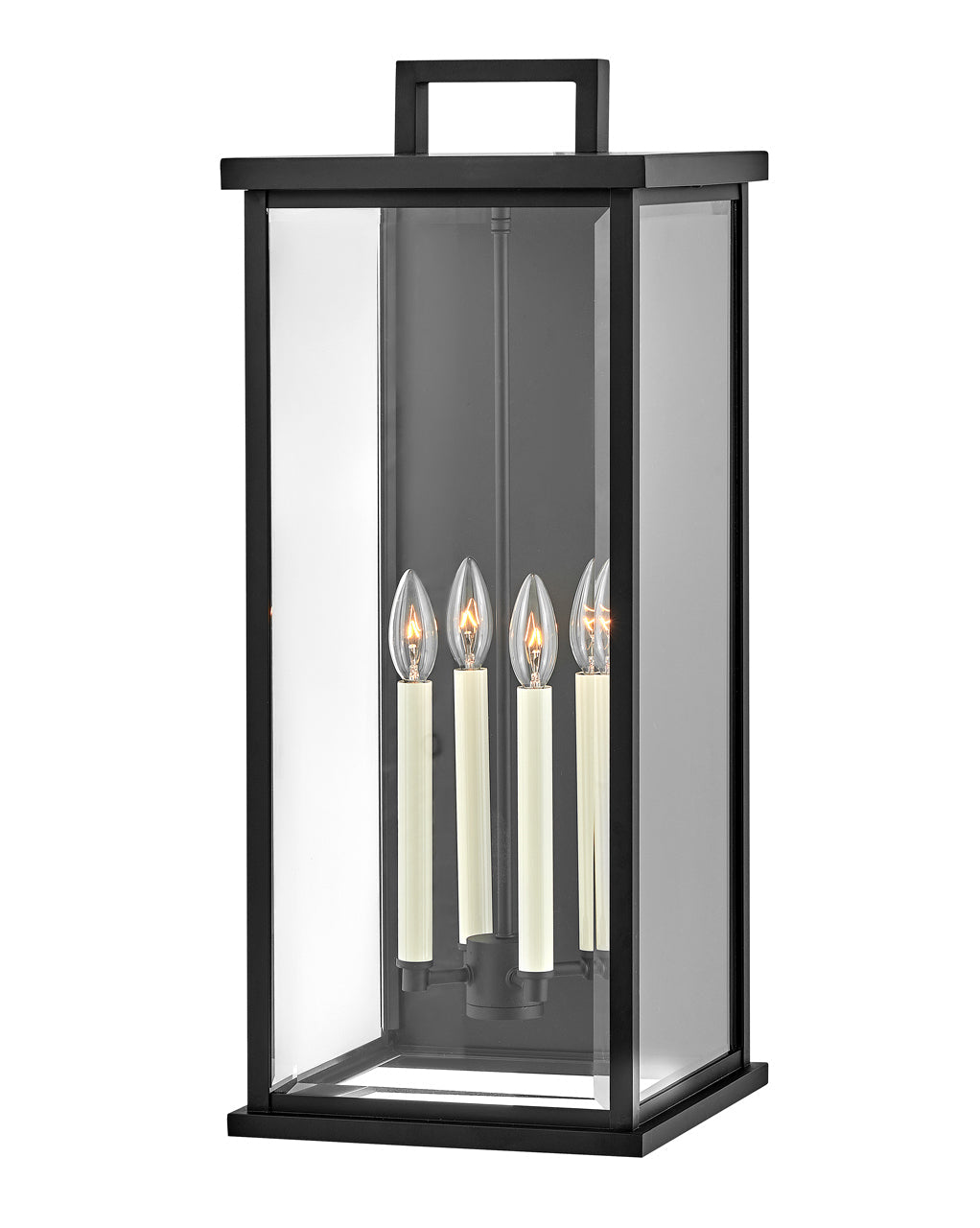 Weymouth Large Wall Mount Lantern In Black Finish