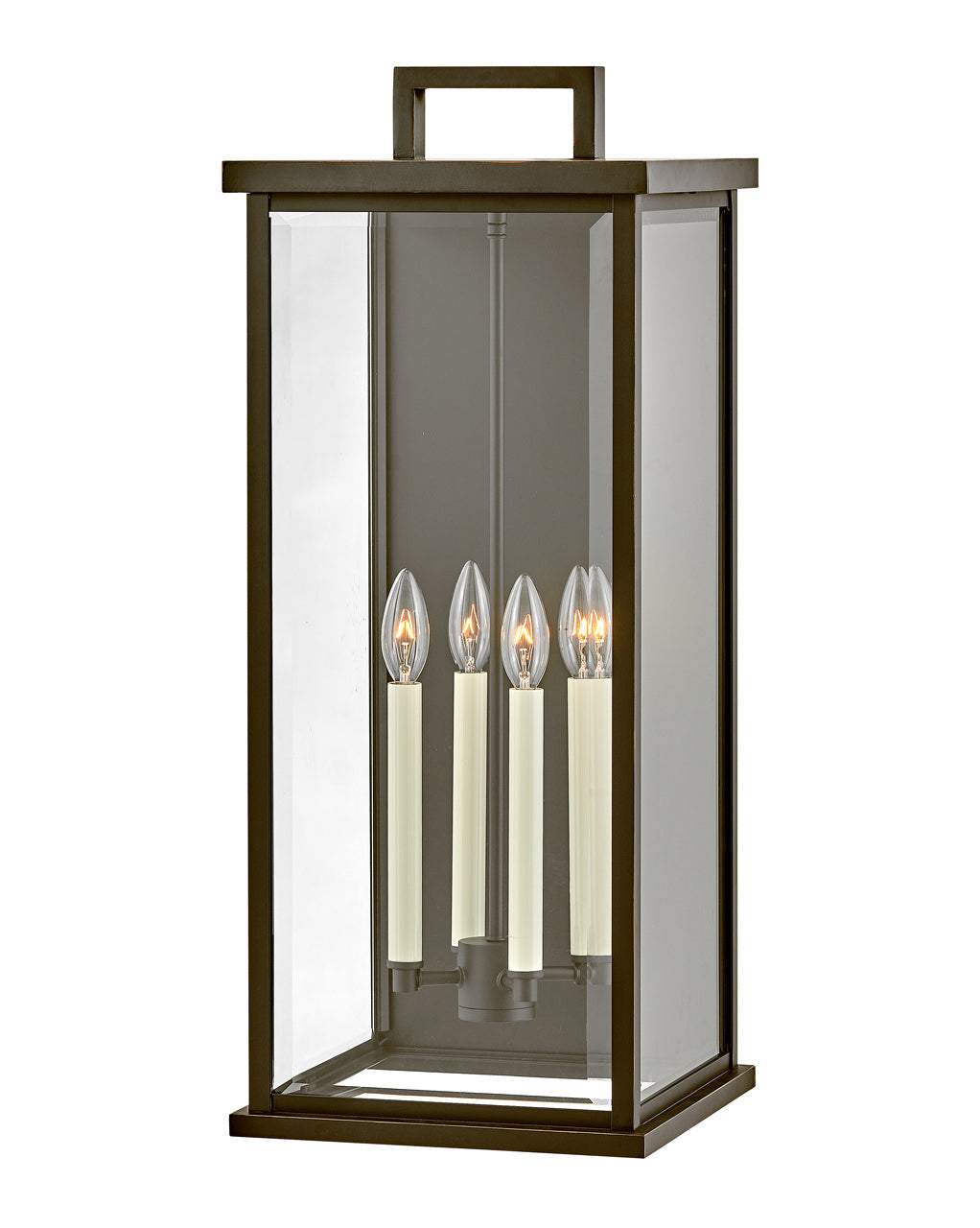 Weymouth Large Wall Mount Lantern In Light Bronze Finish