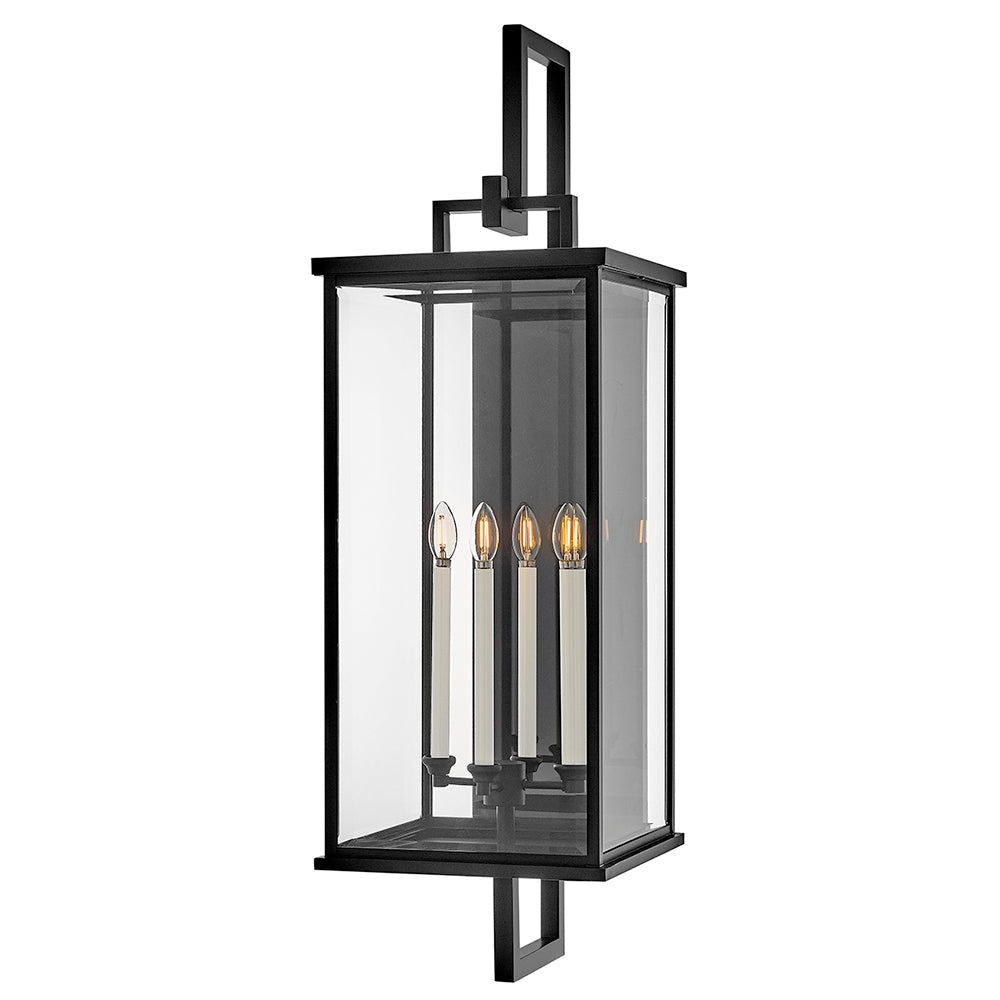 Weymouth Extra Large Wall Mount Lantern In Black Finish