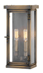 Hamilton Medium Wall Mount Lantern In Dark Brass Finish