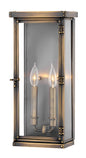 Hamilton Medium Wall Mount Lantern In Dark Brass Finish