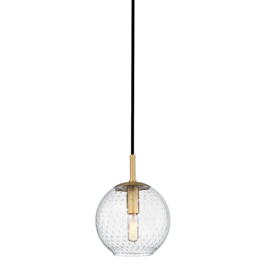 Rousseau Pendant with Aged Brass Finish