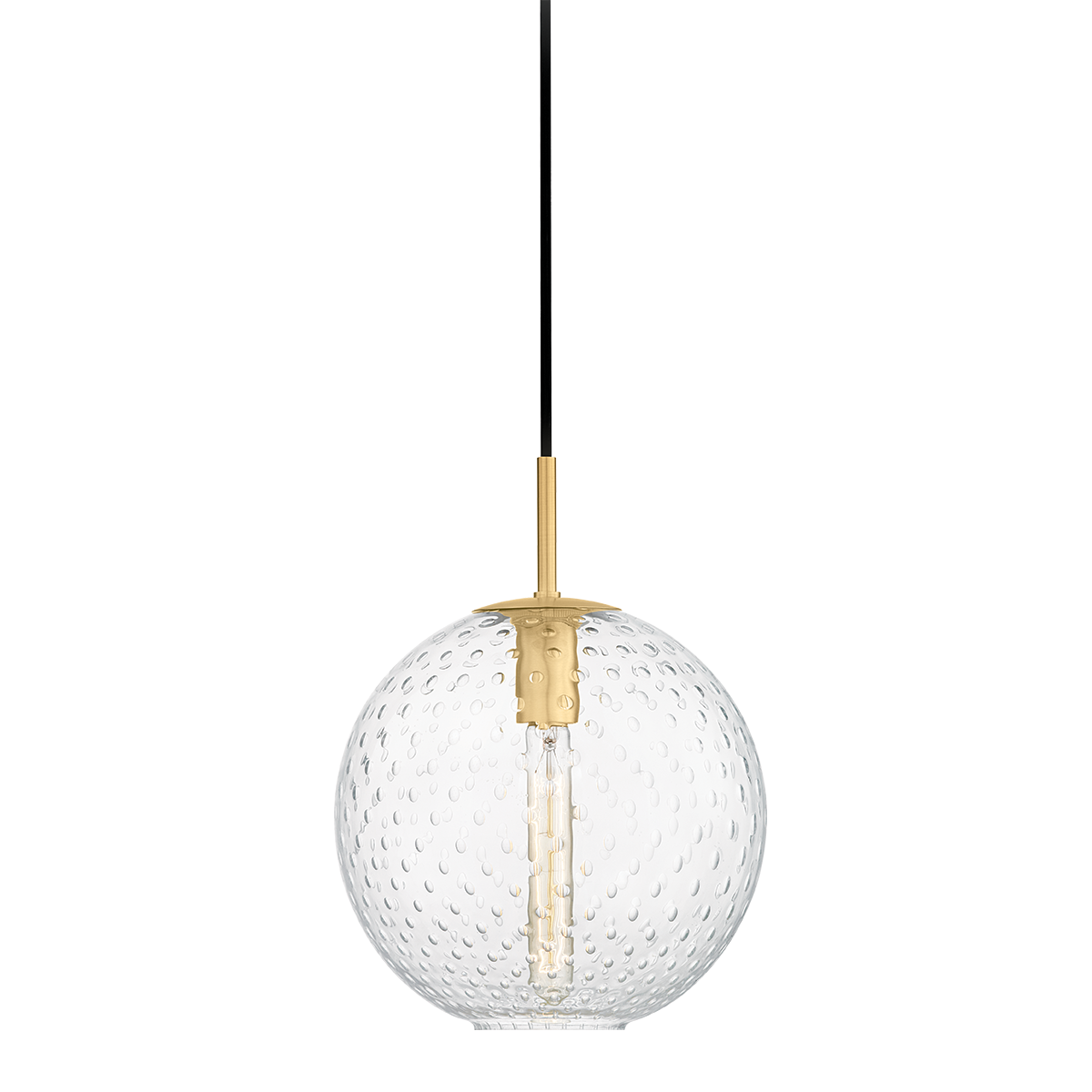 Rousseau Pendant with Aged Brass Finish