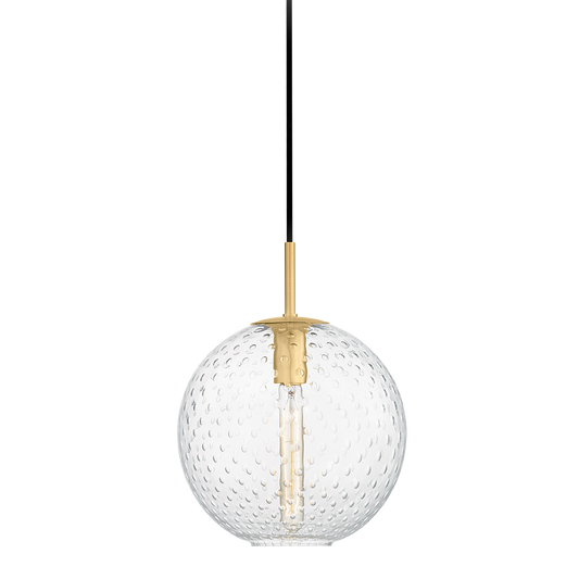 Rousseau Pendant with Aged Brass Finish