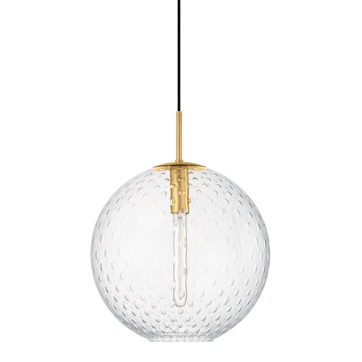 Rousseau Pendant with Aged Brass Finish