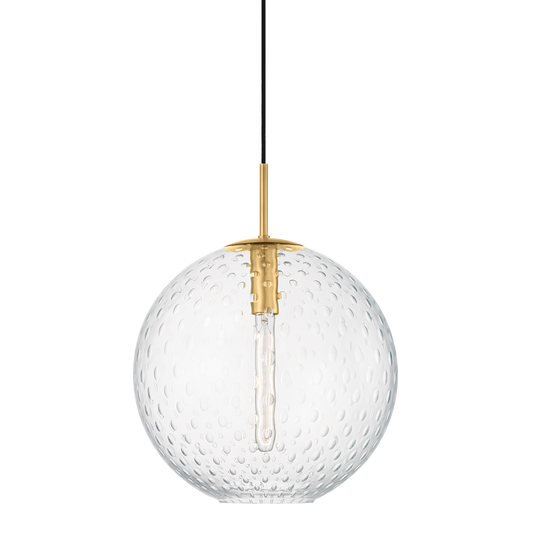 Rousseau Pendant with Aged Brass Finish