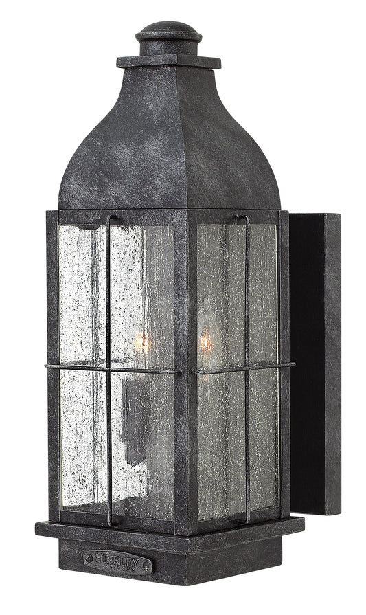 Bingham Medium Wall Mount Lantern In Gray Finish