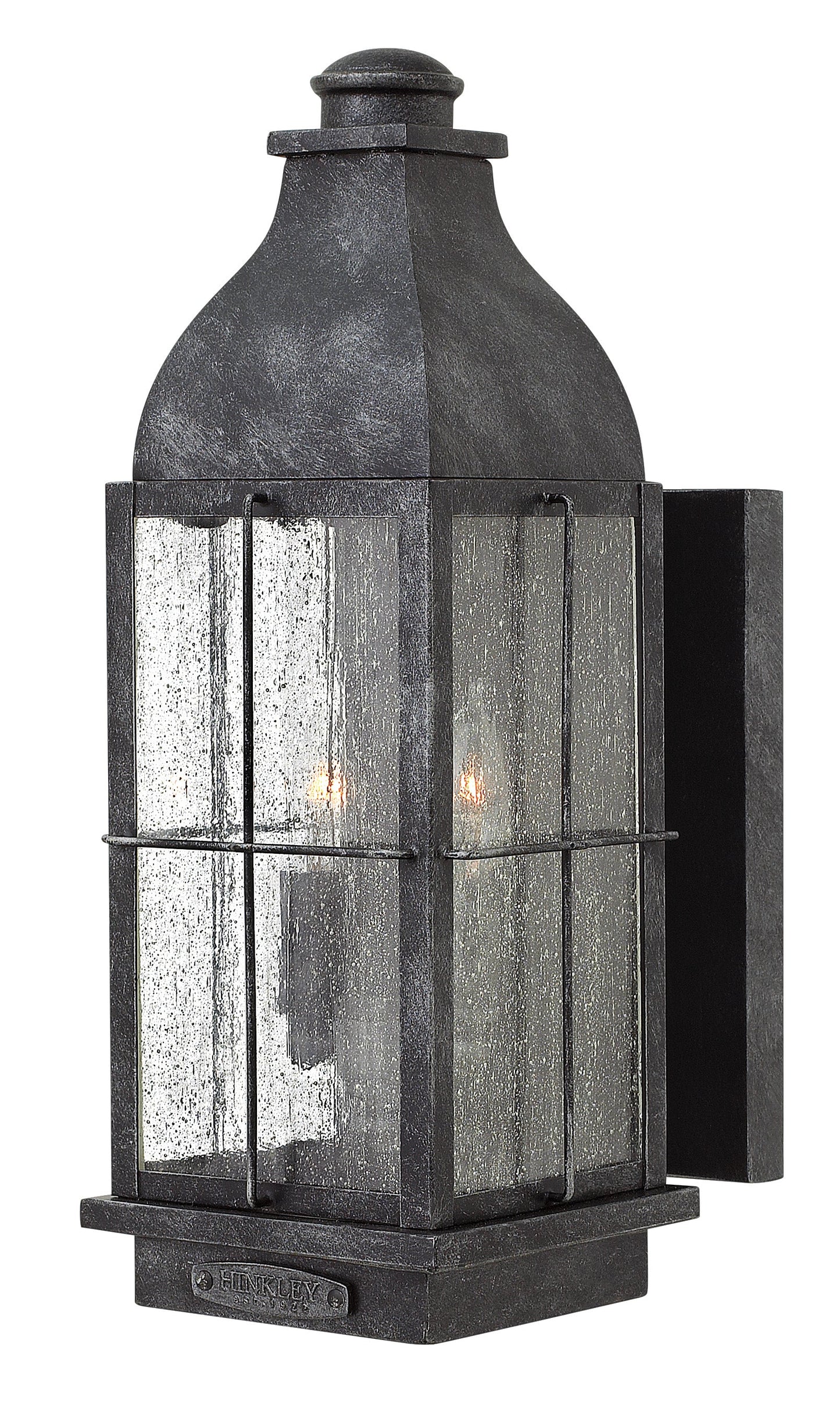 Bingham Medium Wall Mount Lantern In Gray Finish