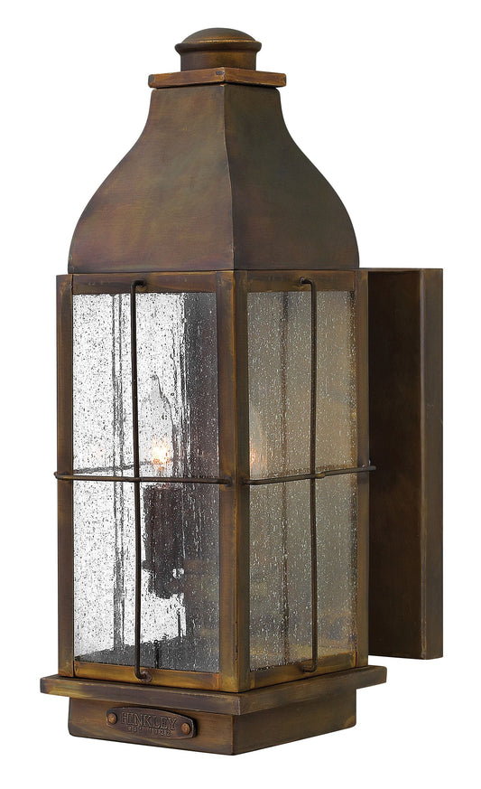 Bingham Medium Wall Mount Lantern In Dark Brass Finish