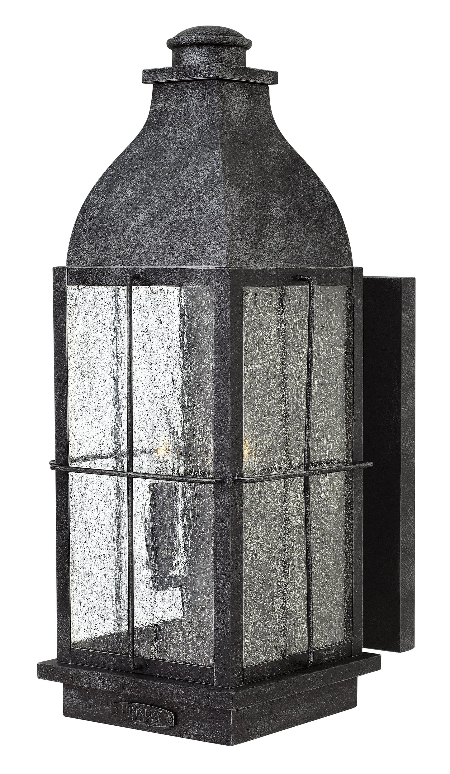 Bingham Medium Wall Mount Lantern In Gray Finish