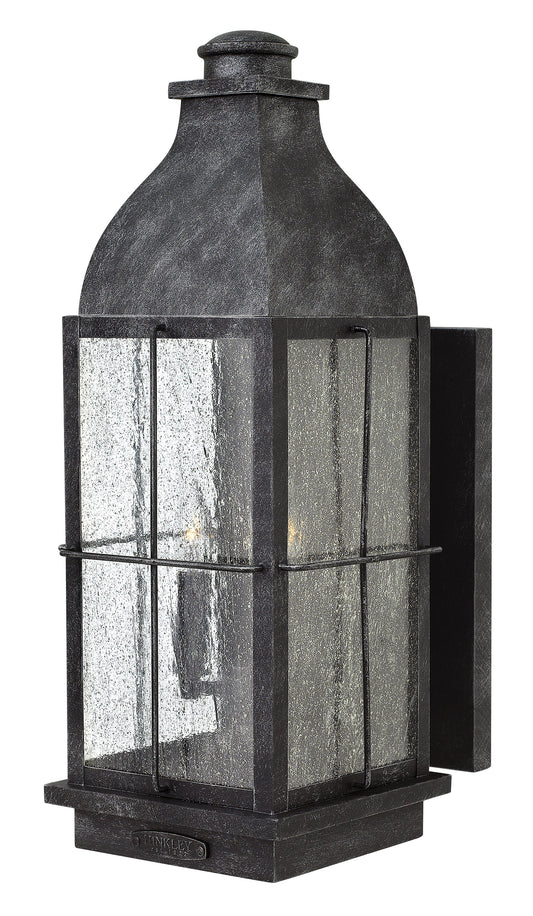 Bingham Medium Wall Mount Lantern In Gray Finish