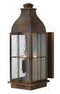 Bingham Medium Wall Mount Lantern In Dark Brass Finish