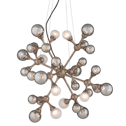 Element Chandelier In STRIA GOLD LEAF Finish