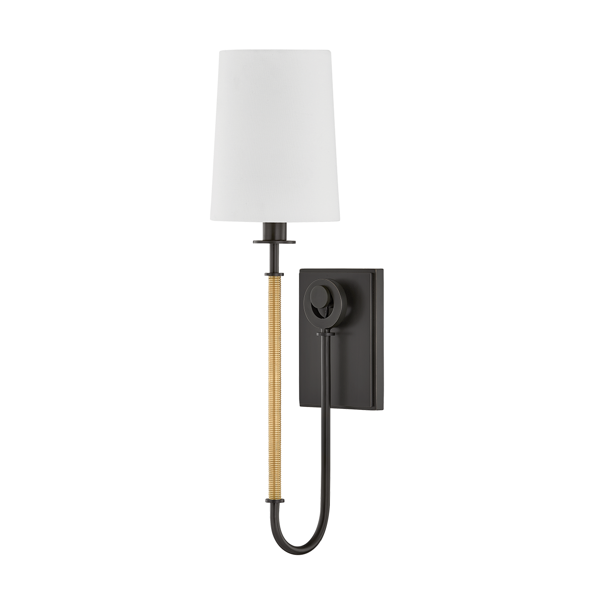 GLENMONT Wall Sconce with AGED BRASS/DISTRESSED BRONZE Finish