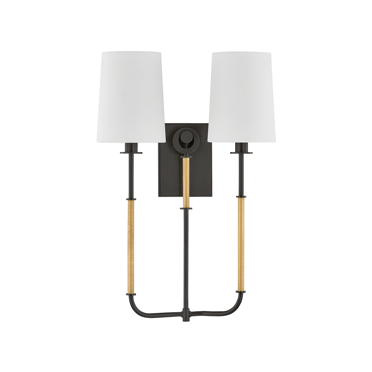 GLENMONT Wall Sconce with AGED BRASS/DISTRESSED BRONZE Finish