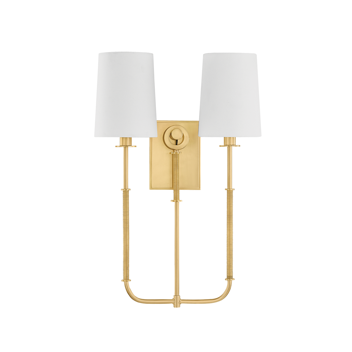 GLENMONT Wall Sconce with AGED BRASS Finish