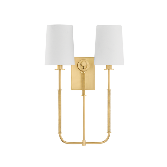 GLENMONT Wall Sconce with AGED BRASS Finish