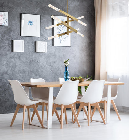 Ari 4-Bar Pendant in Satin Gold