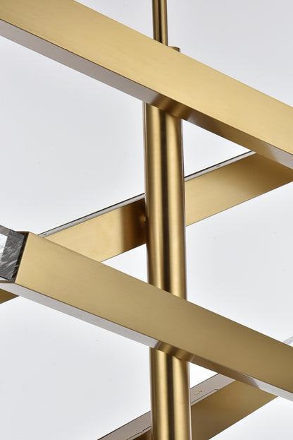 Ari 4-Bar Pendant in Satin Gold