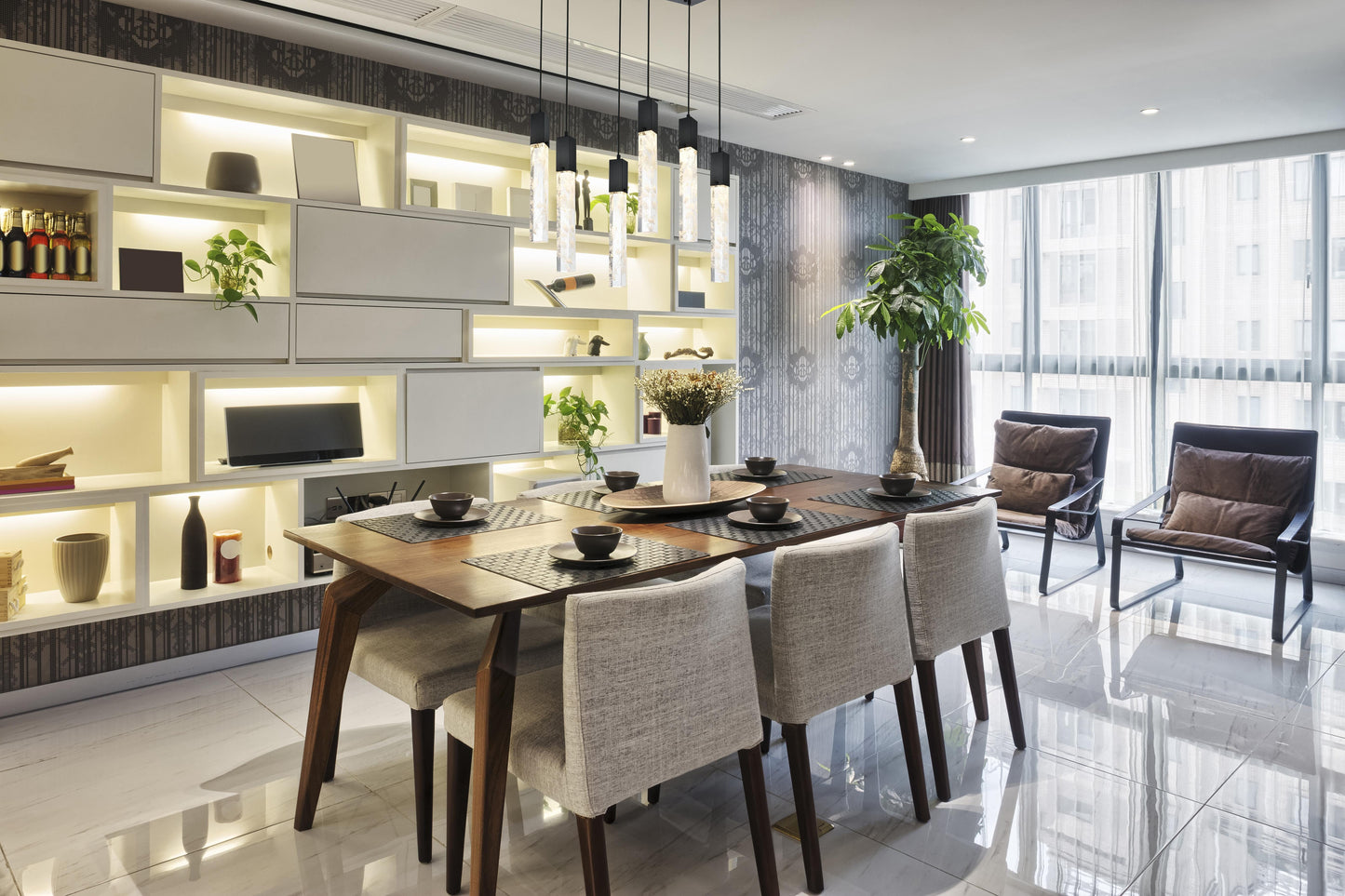 Aurora 32 inch Pendant in Black